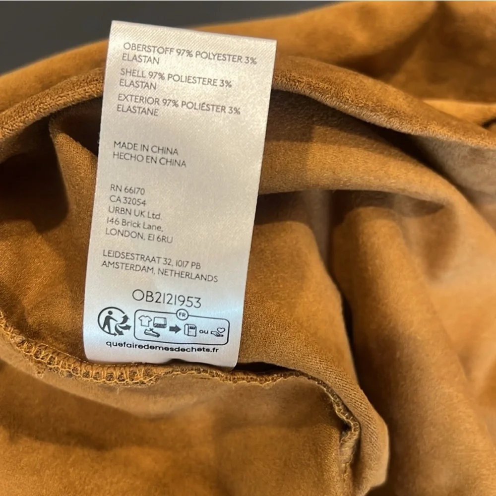 BDG Brown Suede Fringe Leather Jacket - Picture 9 of 9